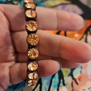 Plunder Gold Crystal Tennis Bracelet